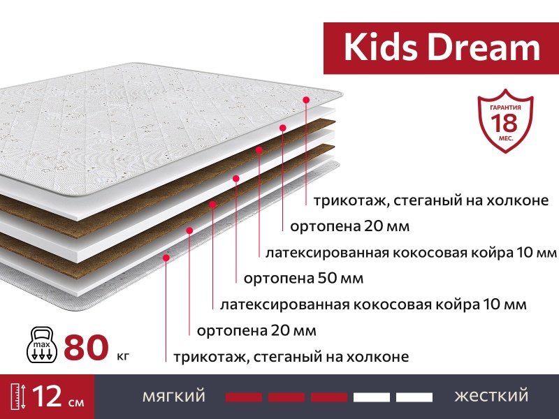 Матрас Kids Dream 800х1600